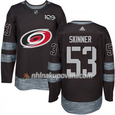Carolina Hurricanes Dresy Jeff Skinner 53 1917-2017 100th Anniversary Adidas Černá Authentic - Pánské